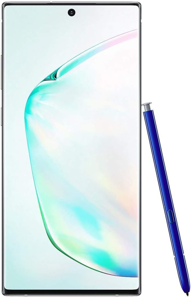 سامسونج جوال جالكسي نوت 10 بلس بشريحة اتصال واحدة Sm N976B 256GB مفتوح من المصنع 5G، اصدار عالمي اورا جلو، متعدد الالوان
