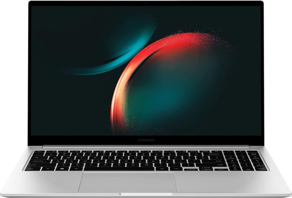 سامسونج لابتوب جالكسي بوك 3 بشاشة 15.6 انش ومعالج انتل كور i7-1355U الجيل 13 وذاكرة 16GB و512GB وشاشة FHD وقارئ بصمات الاصابع وكاميرا ويب HD موديل 2023، NP750XFG-KB2US، فضي