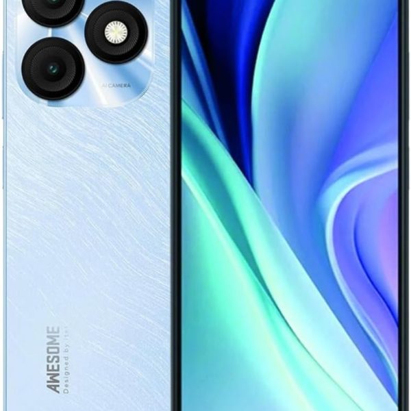 اي تيل A50|شاشة 6.6 انش HD+ مع شريط ديناميكي| 3GB RAM + 64GB ROM ذاكرة حتى 8GB دمج الذاكرة|معالج اوكتاكور|كاميرا خلفية مزدوجة بالذكاء الاصطناعي 8MP|بطارية 5000mAh ازرق سيان بشريحتين