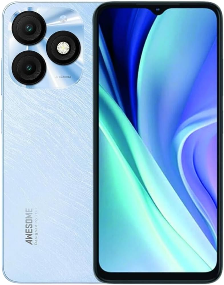اي تيل A50|شاشة 6.6 انش HD+ مع شريط ديناميكي| 3GB RAM + 64GB ROM ذاكرة حتى 8GB دمج الذاكرة|معالج اوكتاكور|كاميرا خلفية مزدوجة بالذكاء الاصطناعي 8MP|بطارية 5000mAh ازرق سيان بشريحتين