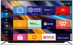امبيكس تلفزيون ذكي LED 65 بوصة بدقة 4K UHD من التيتانيوم الترا اتش دي سمارت مع ساوند بار، أسود