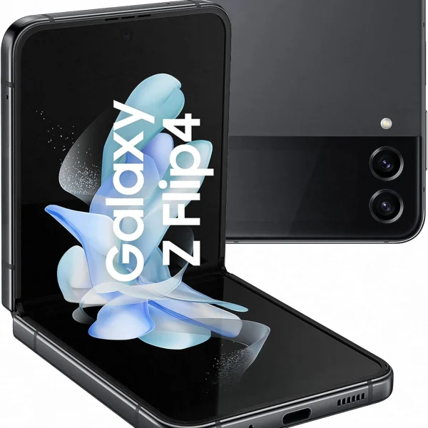 سامسونج جالكسي Z Flip4، هاتف ذكي يدعم شبكة 5G، قابل للطي بنظام اندرويد، ومساحة 128GB، ثنائي شرائح الاتصال، بلون جرافيت