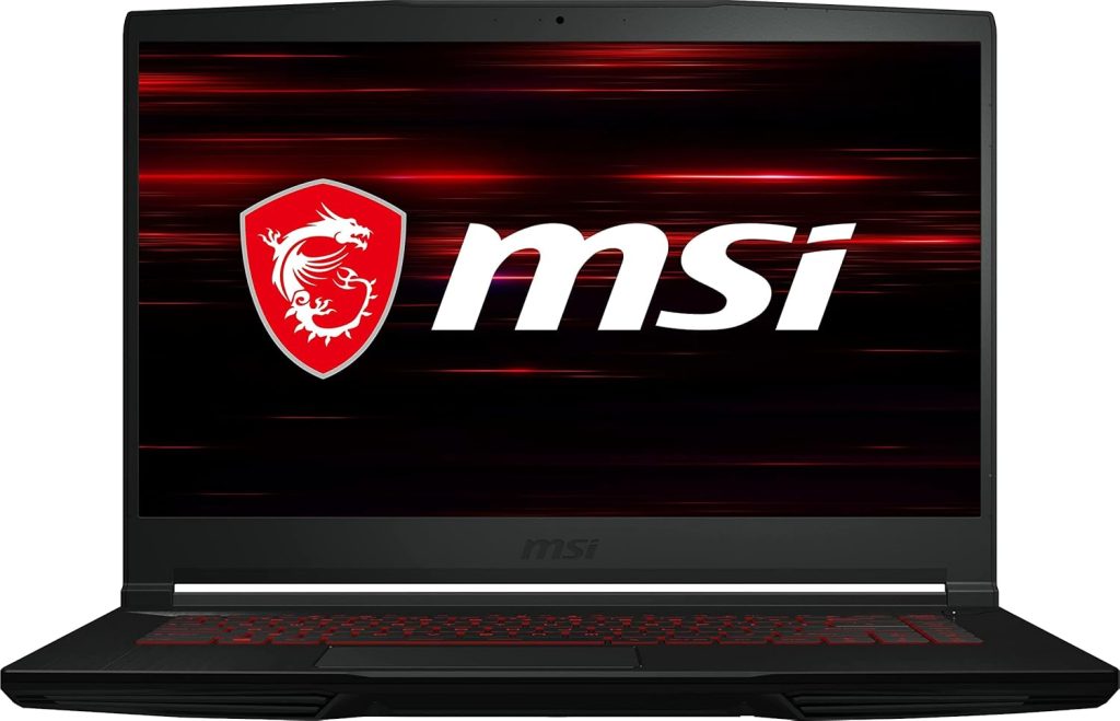 احدث لابتوب العاب 2022 ام اس اي GF63، شاشة 15.6 انش FHD، انتل كور i5-10500H، ‏16GB RAM، ‏512GB SSD + هارد ديسك 1TB، بطاقة رسومات انفيديا جيفورس GTX 1650، كيبورد باضاءة خلفية، واي فاي 6، ويندوز 11 هوم