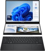 لابتوب زين بوك دو بالذكاء الاصطناعي من اسوس، شاشة لمس 14 بوصة 3K (2880×1800) OLED/معالج UX8406MA كور الترا 9 185H 16 كور، رام 32GB DDR5، هارد 2TB SSD، حافظة وقلم ستايلس، كيبورد لاسلكي انجليزي/عربي