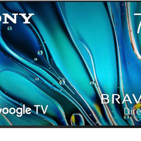 تلفزيون سوني برافيا 3 75 بوصة 4K HDR، جوجل تي في مع تقنية دولبي فيجن اتموس، K-75S30، أسود