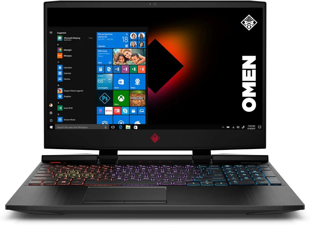 HP لابتوب العاب اومين 15.6 انش - i7 - 9750H - ذاكرة رام 16 جيجا - RTX 2060 - 256GB SSD + قرص صلب 1TB - تحديث 144hz شاشة 1920 × 1080 ، اومن انتل