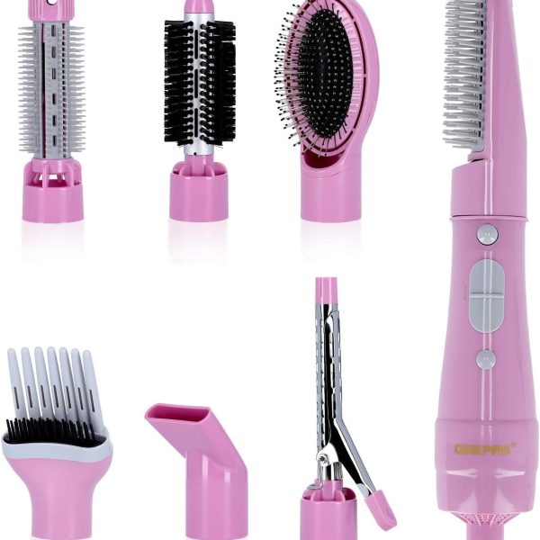 Geepas Beauty 8 In 1 Hair Styler, Straighter, Style And Create Volume - All In One, Assorted Color