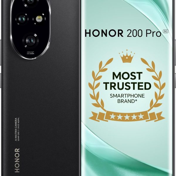 اونر 200 برو 5G اسود 12GB+512GB | شاشة اموليد رباعية منحنية 6.75 انش | كاميرا مزدوجة OIS 50MP+50MP+12MP | سيلفي 50MP | سناب دراغون 8s الجيل الثالث | ماجيك او اس 8.0 يعمل بالذكاء الاصطناعي |