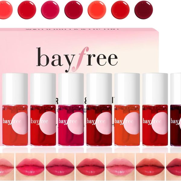 Lip Tint Stain Set, Lip Stain Long Lasting Waterproof, Lightweight, Non-sticky, Transfer-Proof, Matte Finish (fruit land)