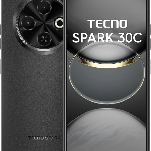Tecno Spark 30C ثنائي الشريحة، 256 جيجابايت، ذاكرة وصول عشوائي 8 جيجابايت + 8 جيجابايت،اسود