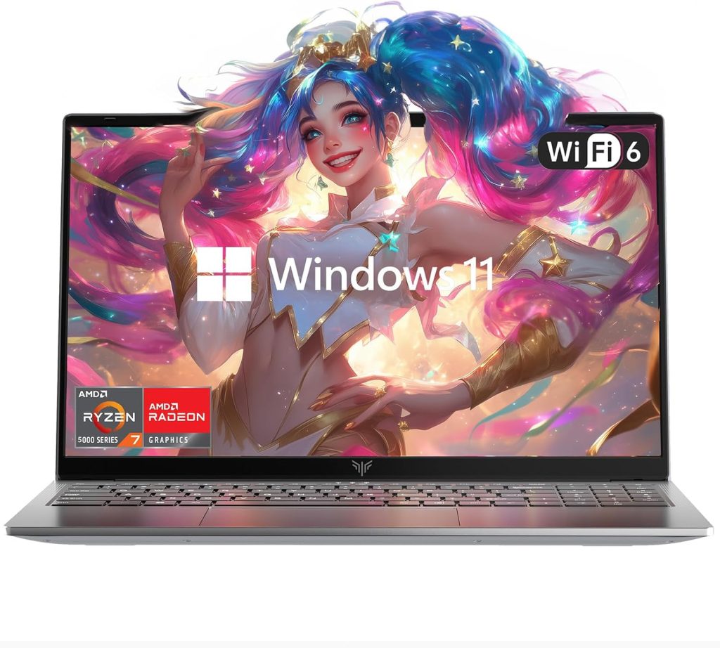 لابتوب الألعاب ACEMAGIC بمعالج AMD رايزن 7 5825U (8 نواة/16 خيط)، بطاقة رسومات راديون RX فيجا 8، شاشة 16.1 FHD، رام 16GBو512GB NVMe SSD، لوحة مفاتيح مضيئة، منفذ C متعدد الوظائف، WiFi 6، بطارية 53Wh