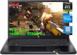 ايسر لابتوب العاب نيترو 5 بشاشة 15.6 انش FHD IPS 144Hz ومعالج انتل ثماني النواة i5-13420H (>i7-12650H) وDDR5 16GB وSSD 512GB وبطاقة عرض مرئي جيفورس RTX 3050 6GB واضاءة خلفية ثاندربولت ويندوز 11 برو