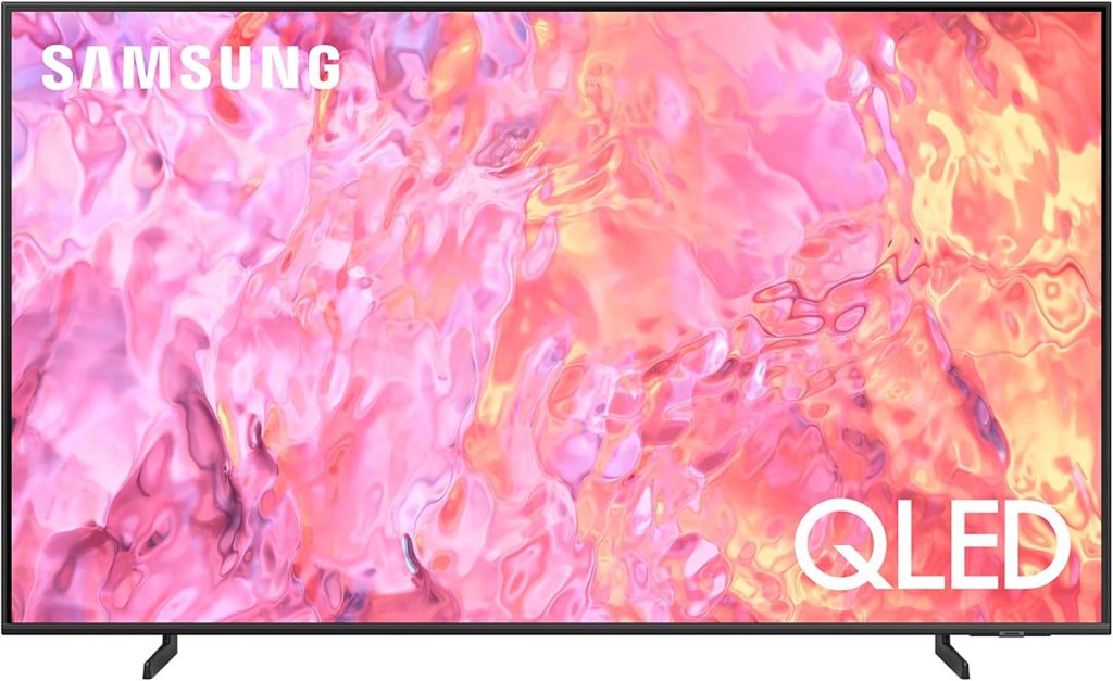 تلفزيون ذكي سامسونج 50 بوصة 4K QLED كوانتوم HDR+، أسود، معالج كوانتوم عصبي، محور ذكي QA50QE1CAUXSA - (موديل 2023 - نسخة المملكة العربية السعودية)