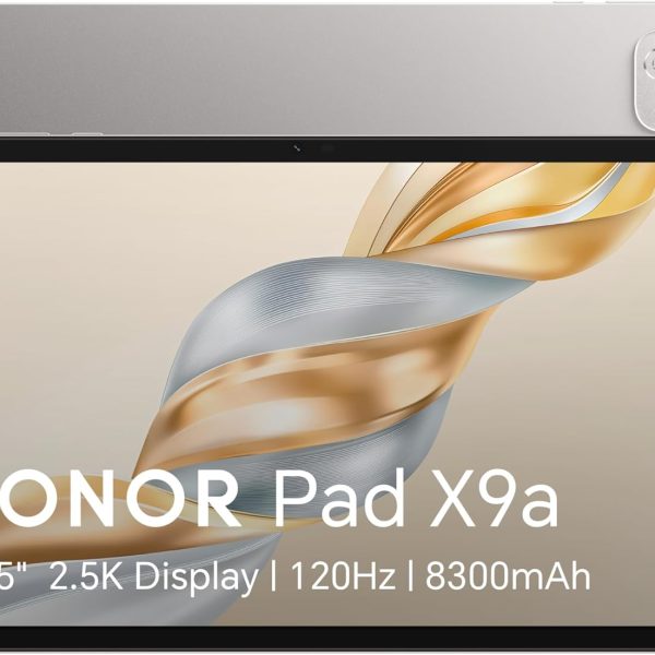 اونر تابلت باد X9a واي فاي بشاشة 11.5 انش 120Hz، ذاكرة RAM 8GB + تخزين 128GB، اندرويد 15، سناب دراجون 685، بطارية 8300mAh، شحن سريع 35 واط، دعم ستايلس، رمادي (موديل 2025) + غطاء قلاب واقي مجاني
