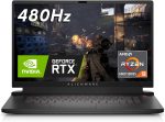 الينوير لابتوب العاب M17R5 بشاشة 17.3 انش FHD 480Hz ومعالج AMD رايزن 9-6900HX، ذاكرة RAM DDR5 32GB وSSD 1TB وانفيديا جيفورس RTX 3080 GDDR6، ويندوز 11 هوم، دعم لمدة عام - دارك سايد اوف ذا مون، اسود