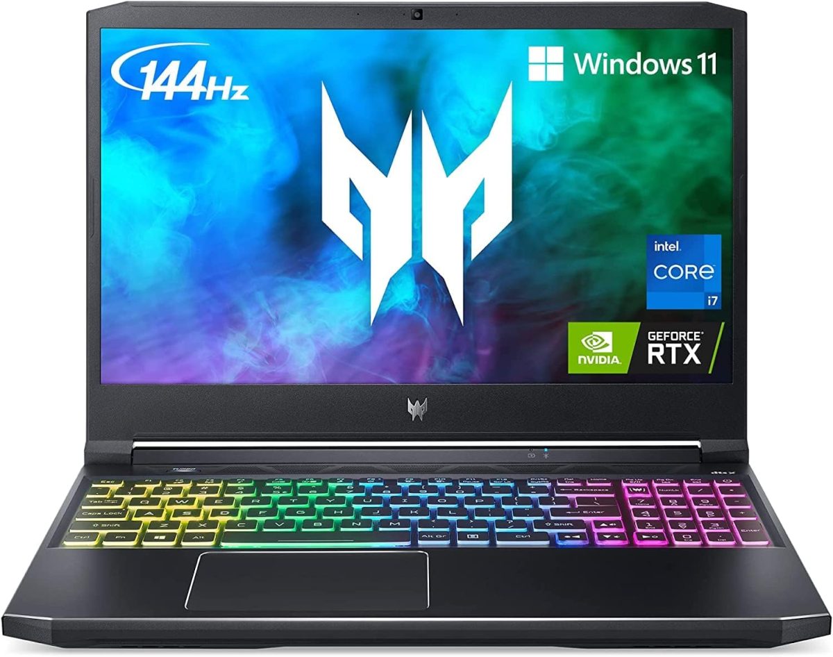 ايسر لابتوب العاب بريداتور هيليوس 300، شاشة 15.6 انش IPS FHD، انتل كور i7-11800H، ذاكرة RAM 16GB DDR4 SDRAM، 512GB NVMe SSD، نفيديا جيفورس GTX 3060، كيبورد RGB، ويندوز 10 هوم