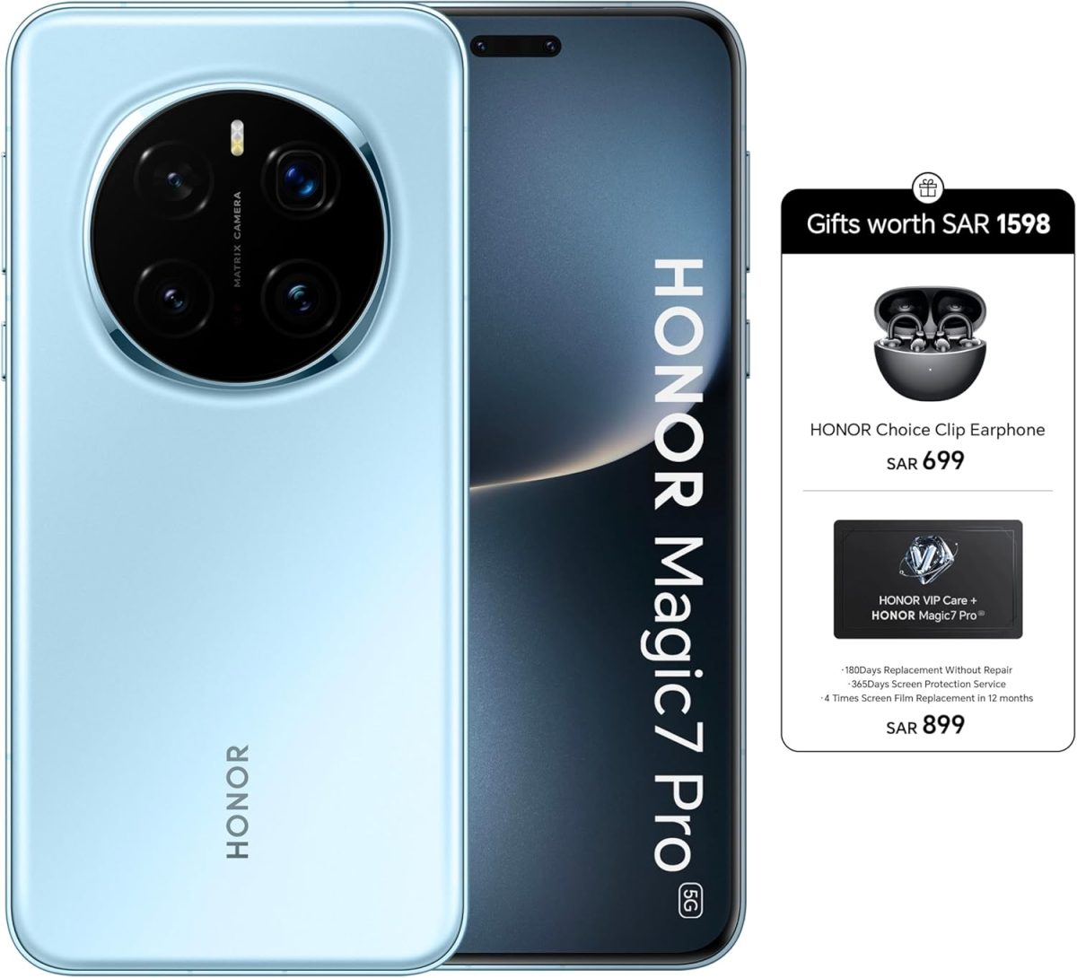 Magic7 Pro 12GB RAM 512GB Dual SIM 5G, Breeze Blue with - Middle East Version