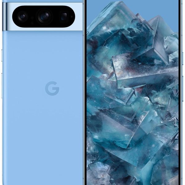 جوجل بيكسل 8 برو شبكة الجيل الخامس 5G | ثنائي شرائح الاتصال غير مقفل شريحة نانو اتصال الكترونية | هاتف ذكي اندرويد 6.7 انش 128GB + 12GB RAM باي، متعدد الألوان