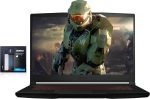MSI لابتوب العاب رفيع GF63 بشاشة 15.6 انش FHD 144Hz ومعالج انتل i5-12450H وذاكرة RAM 16GB وSSD PCIe 1TB وبطاقة انفيديا جيفورس RTX 2050 وكيبورد باضاءة خلفية وواي فاي 6 وويندوز 11 برو، مجموعة تمديد هوت