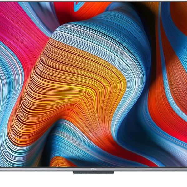 تلفزيون تي سي إل 65 بوصة 4K HDR دولبي فيجن معتمد من أندرويد معالج MEMC حر اليدين - 65T725 (موديل 2021)، أسود