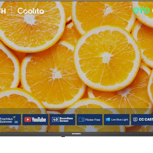 سكاي ورث تلفزيون LED 32E6500G بدقة 2K مقاس 32 بوصة (جوجل تي في)، أسود