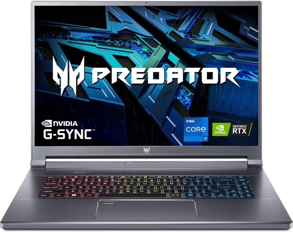 لابتوب العاب بريداتور تريتون 500 SE معالج انتل i7-12700H جيل 12 جيفورس RTX 3070 Ti وشاشة WQXGA 240 جيجاهرتز 16 بوصة LPDDR رام 16 جيجا 4×4 مساحة 1 تيرا وواي فاي كيلر 6E - PT516-52s-73YD من ايسر