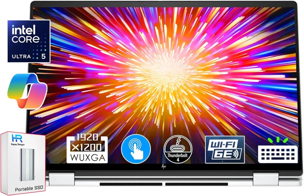 HP Envy X360 16" Ultra 5 AI Convertible 2-in-1 Laptop, FHD+ 300 nits Touchscreen, Ultra 5 125U (Beats i5-1335U), Copilot, Thunderbolt, Backlit Wi-Fi 6E, Win11 W/128GB PSD (16GB-1TB SSD|U5-125U)