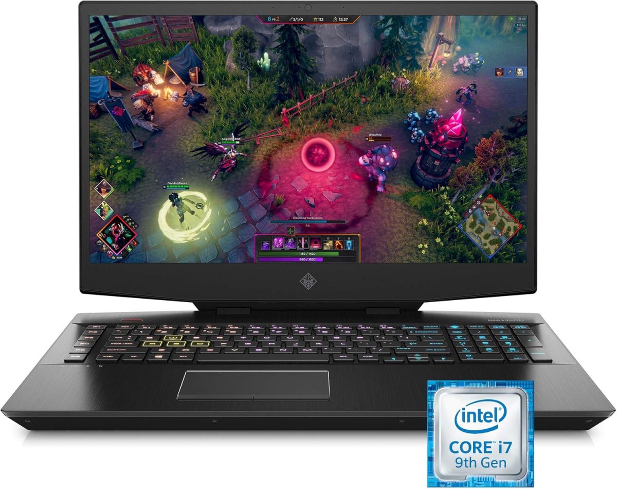 كمبيوتر محمول من اتش بي اومن اومن 2019 17 انتل كور الجيل التاسع i7 9750H ذاكرة رام 16 غيغابايت ويندوز 10 هوم