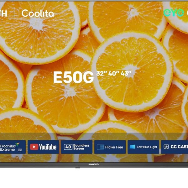 سكاي ورث تلفزيون 43E5000G - 43 بوصة 2K LED (كوليتا 3.0)، أسود