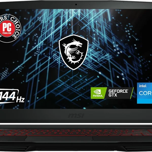 لابتوب ألعاب جي في 15 من ام اس اي 15.6 انش 144Hz بمعالج انتل كور i5-11400H رسومات مساعد انفيديا تي اكس 1650 بحجم 8GB وذاكرة وSSD 256GB بنظام ويندوز 11 بلون اسود
