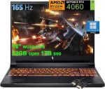 ايسر لابتوب العاب نيترو في 16 | انش WUXGA IPS 165Hz | AMD زين 4 ثماني النواة رايزن 7 8845HS >i7-12700H | 32GB DDR5 1TB SSD | جيفورس RTX 4060 8GB | اضاءة خلفية اوفيس 2021 برو ويندوز 11 مع ملحق