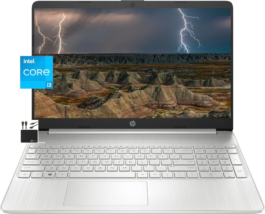 كمبيوتر محمول من اتش بي لاب توب HP 15 2022 انتل كور i3-1115G4 ذاكرة رام 8 غيغابايت ويندوز 11 هوم في وضع S