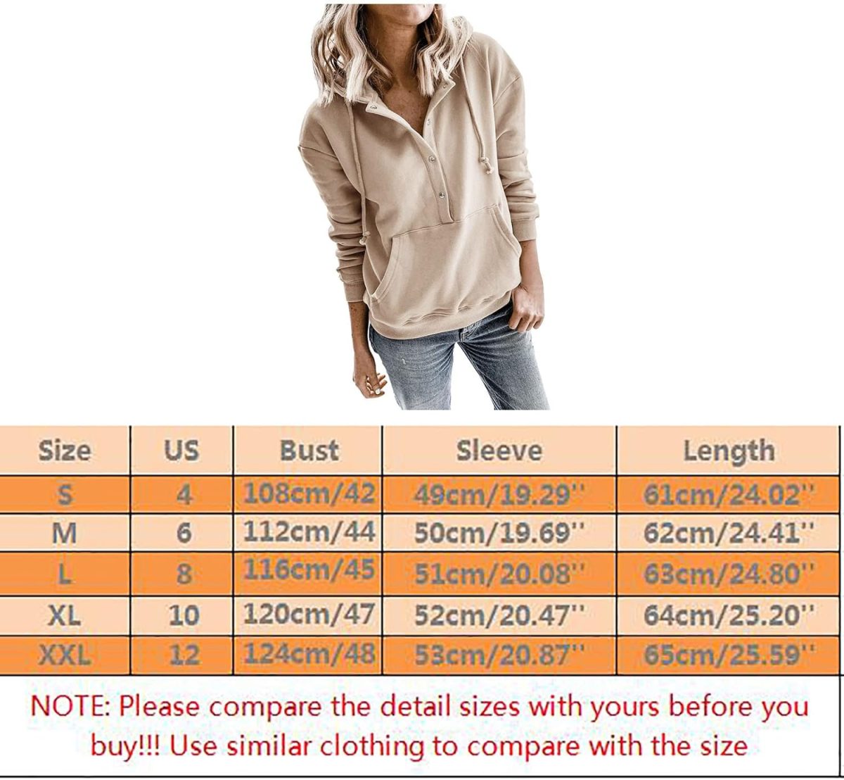 1746651128 سويت شيرت بغطاء للرأس خفيف الوزن باكمام طويلة، سويت شيرت فضفاض مطبوع للكريسماس هدية شتوية كاكي XL