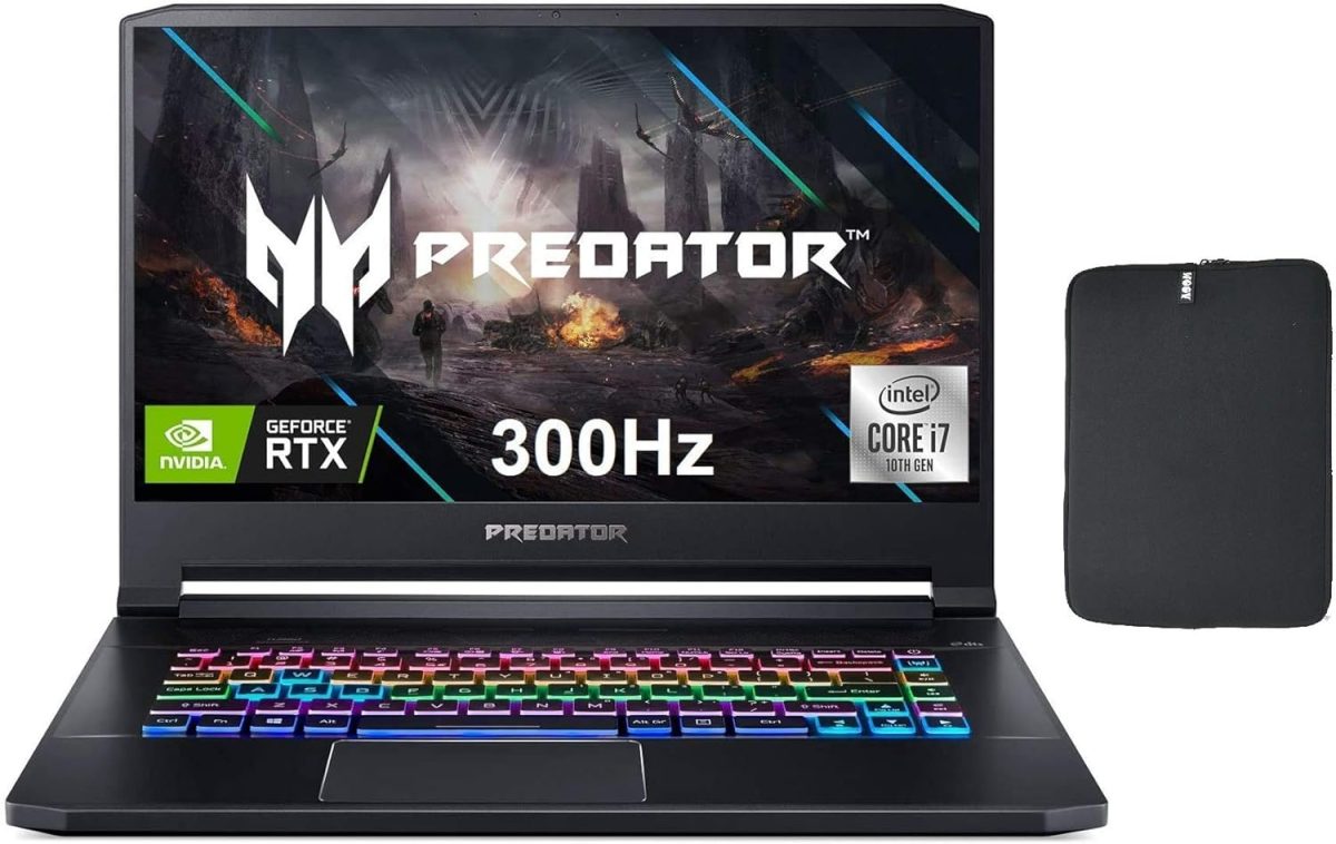 لابتوب العاب ايسر بريداتور تريتون 500 PT515 لعام شاشة IPS FHD 15.6 انش 300 هرتز، كور الجيل العاشر i7,10750H، 32 جب و SSD 1 تيرا RTX 2070 و مع ويندوز10هوم