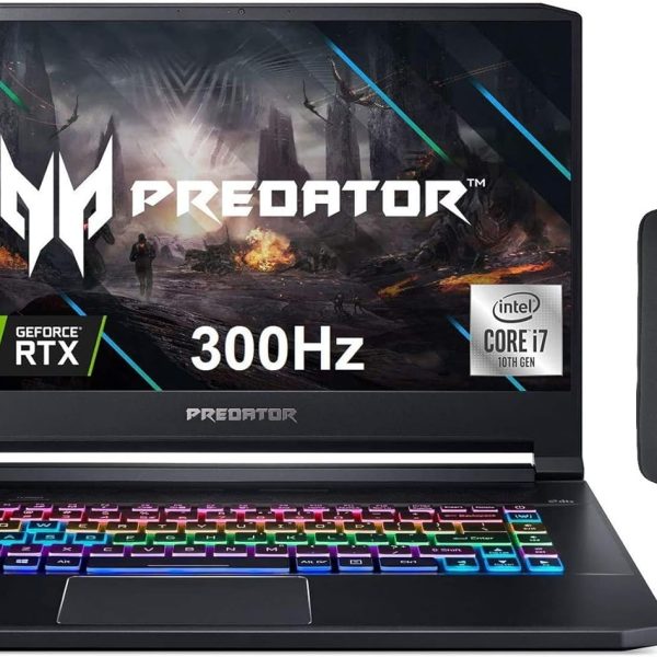 لابتوب العاب ايسر بريداتور تريتون 500 PT515 لعام شاشة IPS FHD 15.6 انش 300 هرتز، كور الجيل العاشر i7,10750H، 32 جب و SSD 1 تيرا RTX 2070 و مع ويندوز10هوم