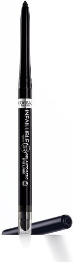 L’Oréal Paris Gel Eyeliner, Intense Long-lasting Colour, Semi Permanent, Infallible Grip 36H Gel Automatic Eyeliner, Intense Black 1 ml (Pack of 1)