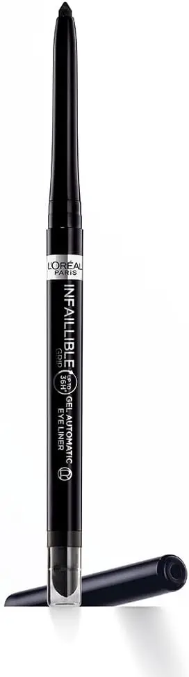 L’Oréal Paris Gel Eyeliner, Intense Long-lasting Colour, Semi Permanent, Infallible Grip 36H Gel Automatic Eyeliner, Intense Black 1 ml (Pack of 1)