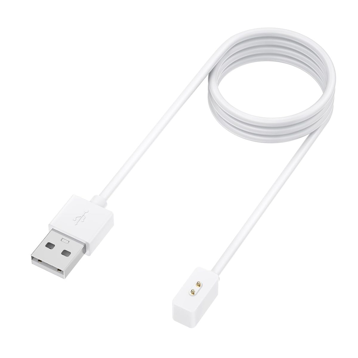 شاحن لساعة شاومي ريدمي 3 اكتيف مي باند 8 2 مغناطيسي مع كابل شحن USB 1 متر 3.3 قدم ابيض