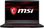 MSI لابتوب GF65 رفيع للالعاب بشاشة FHD 15.6 انش 120Hz ومعالج انتل كور i7-10750H وGTX 1660Ti وذاكرة 8GB وSSD NVMe 512GB وويندوز 10 (10SDR-1273)