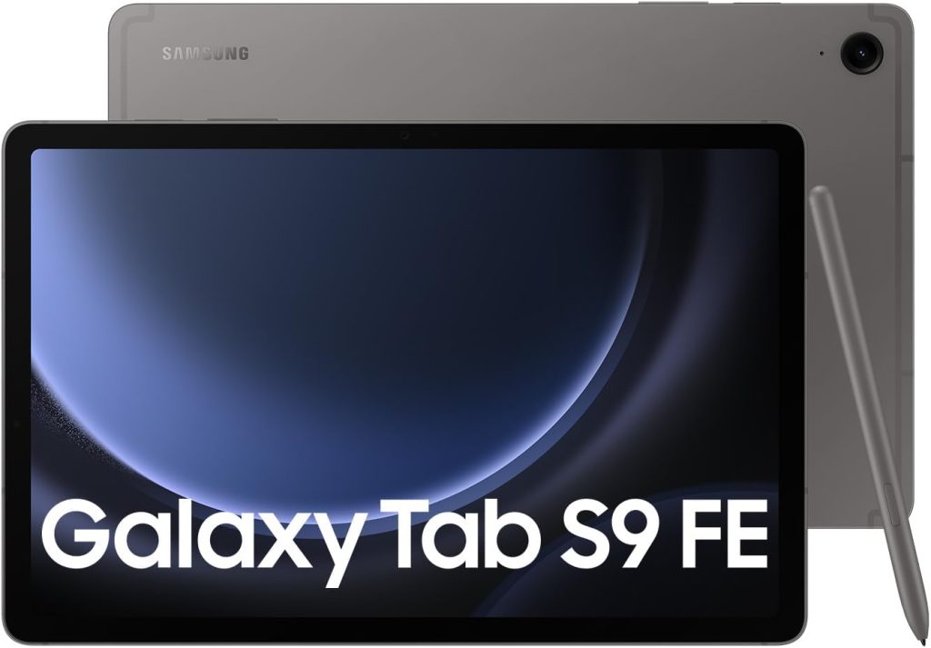 Samsung Galaxy Tab S9 FE WiFi Android Tablet, 8GB RAM, 256GB Storage, S Pen Included, Gray (KSA Version)