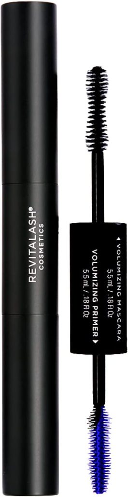Revitalash Cosmetics Eyelash Primer and Mascara Double-Ended Volume Set, 5.5 ml, Raven/Indigo Blue