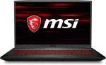 MSI لابتوب GF75 للالعاب بشاشة 17.3 انش ومعالج انتل كور i7-9750H وذاكرة RAM 8GB وSSD 512GB و120Hz GTX 1660 Ti الومنيوم اسود