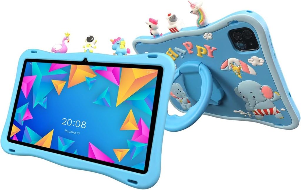 تابلت اوتيتو تاب للاطفال 10.1 انش IPS LCD، ذاكرة RAM 6GB، تخزين 128GB، بطارية 8000mAh، كاميرا امامية 5MP وخلفية 8MP، اندرويد 13 (ازرق)