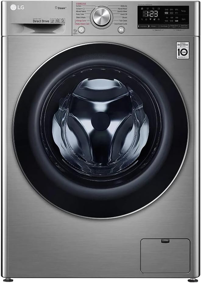 LG 8 kg Front Load Washing Machine with Tempered Glass Door | Model No WFV0812XM with 2 Years Warranty