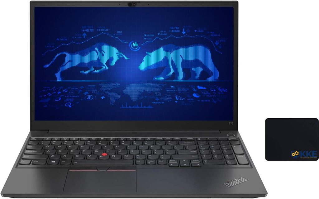 لينوفو لابتوب ثينك باد 2021 E15 جيل 2 للاعمال بشاشة 15.6 انش FHD ومعالج انتل كور i5-1135G7 وذاكرة RAM 32GB وSSD PCIe 1TB وكاميرا ويب وواي فاي 6 واجتماعات زووم وويندوز 10 برو اسود قاعدة ماوس كيه