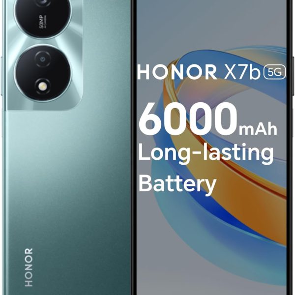 اونر هاتف ذكي X7b 5G (ذاكرة RAM 8GB + تخزين 256GB) | كاميرا ثلاثية 108MP | شاشة 6.8 انش FHD+ | بطارية 6000mAh (اخضر زمردي)