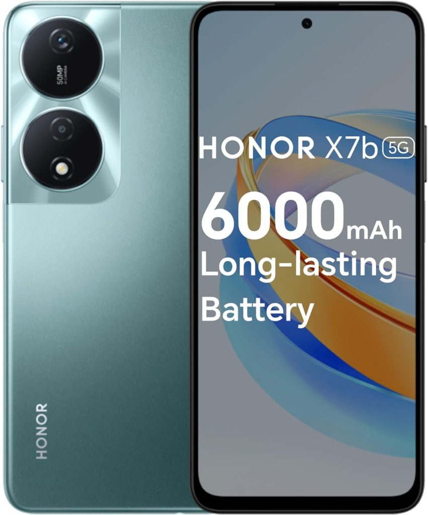 اونر هاتف ذكي X7b 5G (ذاكرة RAM 8GB + تخزين 256GB) | كاميرا ثلاثية 108MP | شاشة 6.8 انش FHD+ | بطارية 6000mAh (اخضر زمردي)