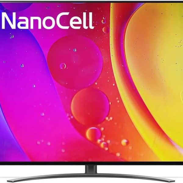 تليفزيون 55 بوصة 4 كيه نانو سيل سيريز 84 كولور a5 الجيل الخامس معالج تعتيم موضعي HDR 10 برو اتش جي اي من LG- 55NANO846QA موديل 2022 أسود