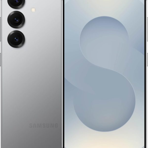 سامسونج جوال جالكسي S25، هاتف ذكي ذكاء اصطناعي 256GB، اندرويد غير مقفل، كاميرا ذكاء اصطناعي، معالج سريع، شاشة بروسكالر، عمر بطارية طويل، 2025، فضي شادو (اصدار عالمي)