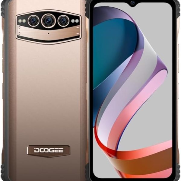 جوال متين V30T 5G من دو.جي، كاميرا 108MP، رؤية ليلية، 20GB+256GB، بطارية 10800mAh، كاميرا خلفية ثلاثية، معرف بصمة جانبية، 6.55 انش اندرويد 12.0، 5G، NFC، او تي جي، شحن لاسلكي (ذهبي وردي)، بشريحتين
